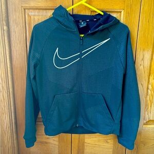 Nike DRI-FIT Boys Large Zippered Hoodie Black Like New
